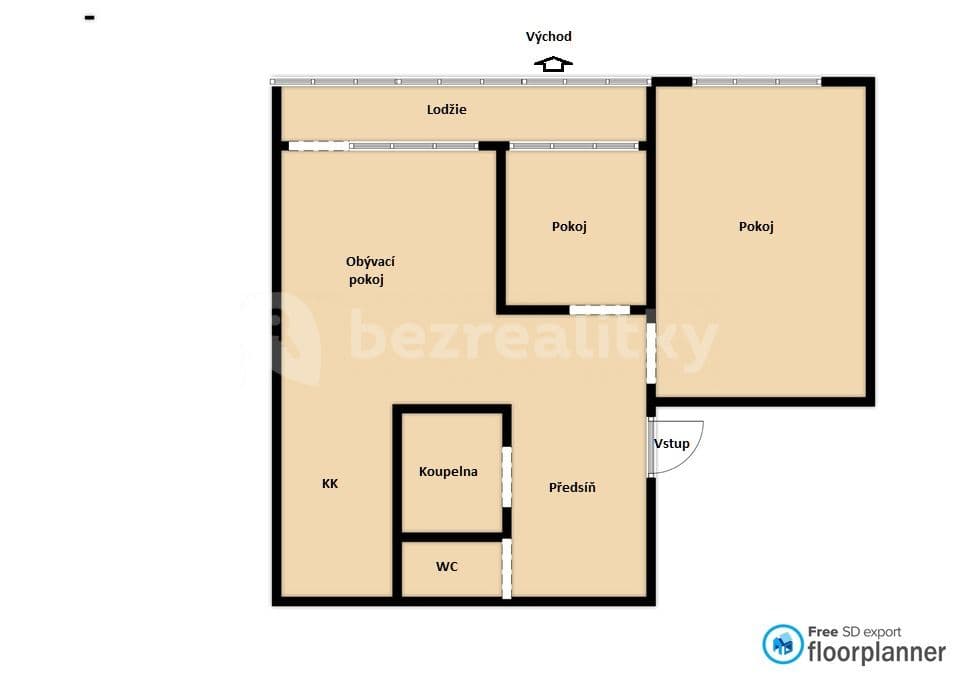 Prenájom bytu 3-izbový 55 m², Bohúňova, Praha, Praha Prenájom bytu 3-izbový 55 m², Bohúňova, Praha, Praha