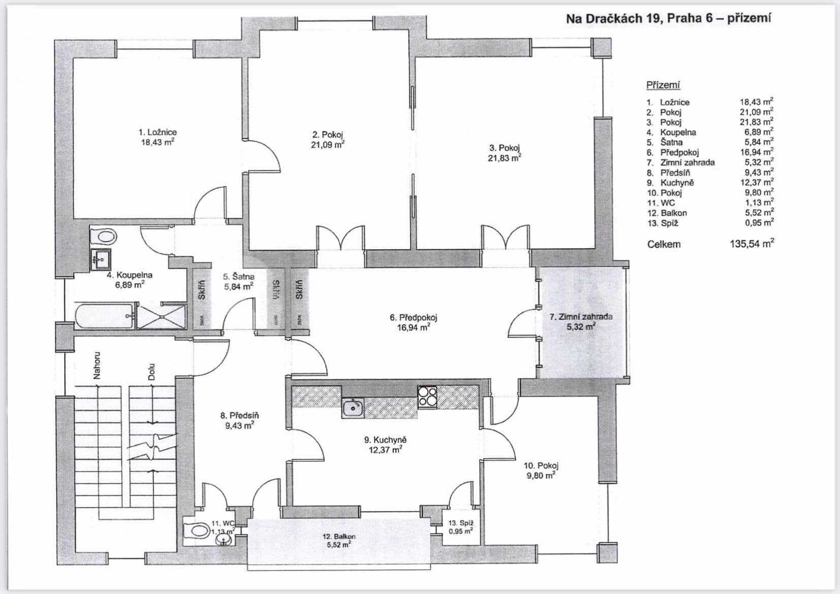 Prenájom bytu 4-izbový 135 m², Na Dračkách, Praha, Praha Prenájom bytu 4-izbový 135 m², Na Dračkách, Praha, Praha