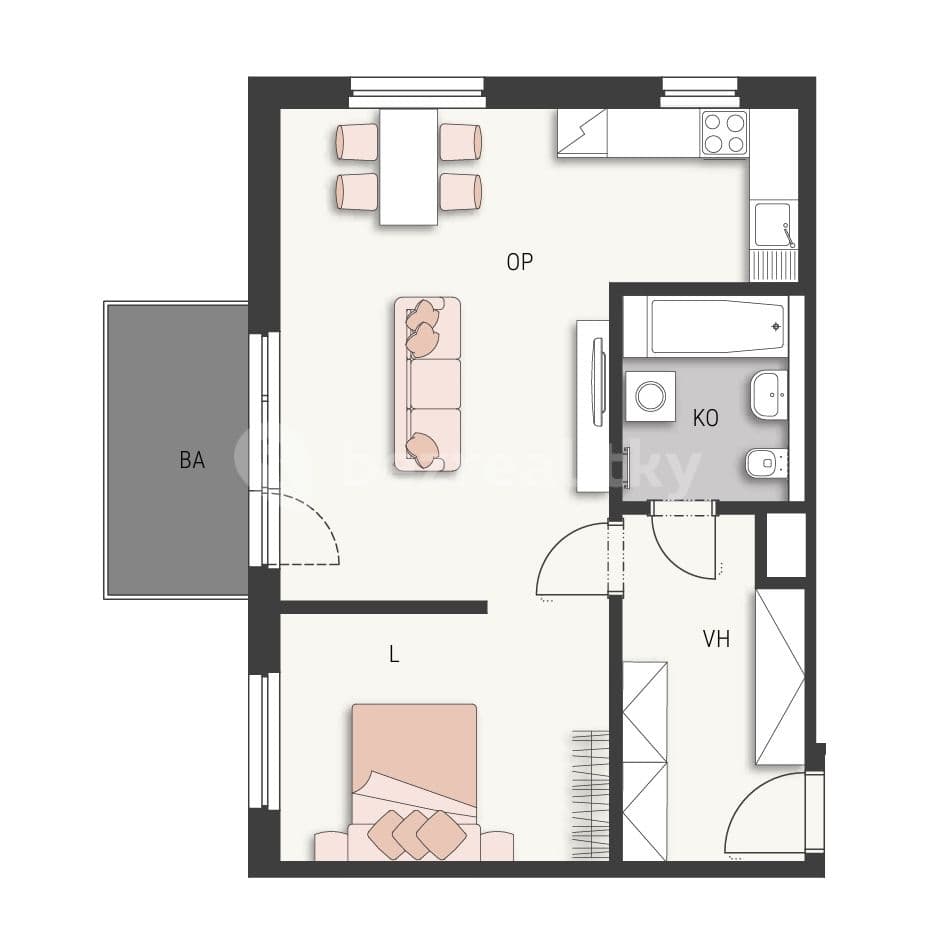 Prenájom bytu 2-izbový 57 m², Čerpadlová, Praha, Praha Prenájom bytu 2-izbový 57 m², Čerpadlová, Praha, Praha