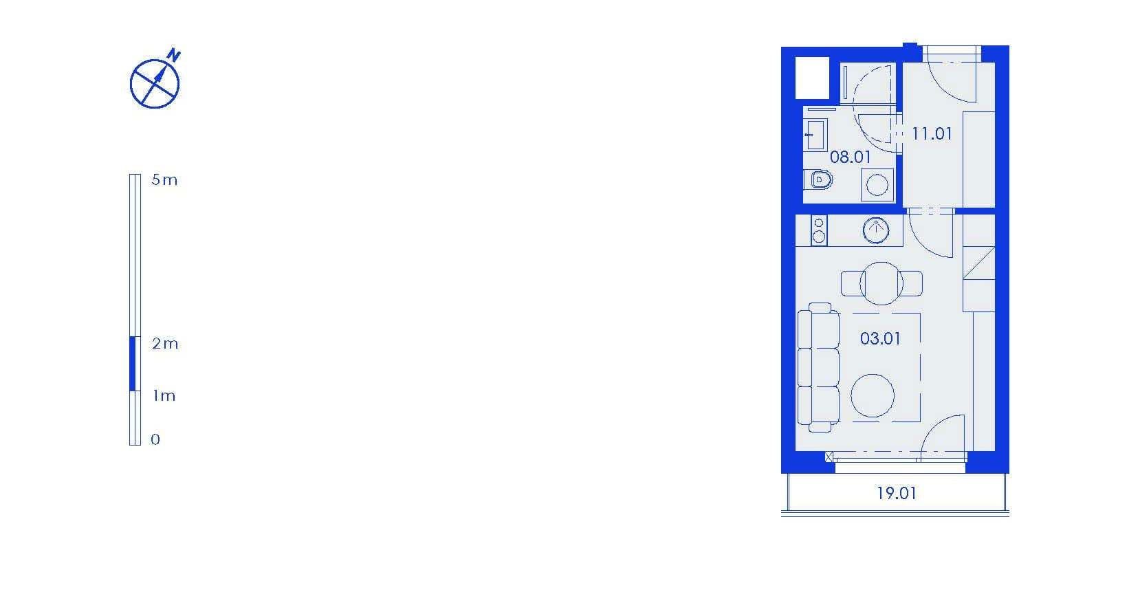 Prenájom bytu 1-izbový 26 m², Ramonova, Praha, Praha Prenájom bytu 1-izbový 26 m², Ramonova, Praha, Praha