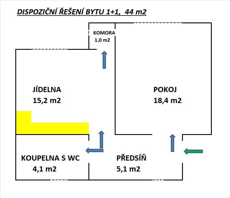 Prenájom bytu 2-izbový 44 m², Hartigova, Praha, Praha Prenájom bytu 2-izbový 44 m², Hartigova, Praha, Praha