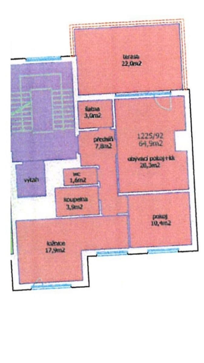 Prenájom bytu 3-izbový 65 m², Silurská, Praha, Praha Prenájom bytu 3-izbový 65 m², Silurská, Praha, Praha
