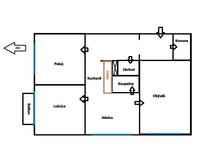 Predaj bytu 3-izbový 72 m², Přesličková, Praha, Praha Predaj bytu 3-izbový 72 m², Přesličková, Praha, Praha