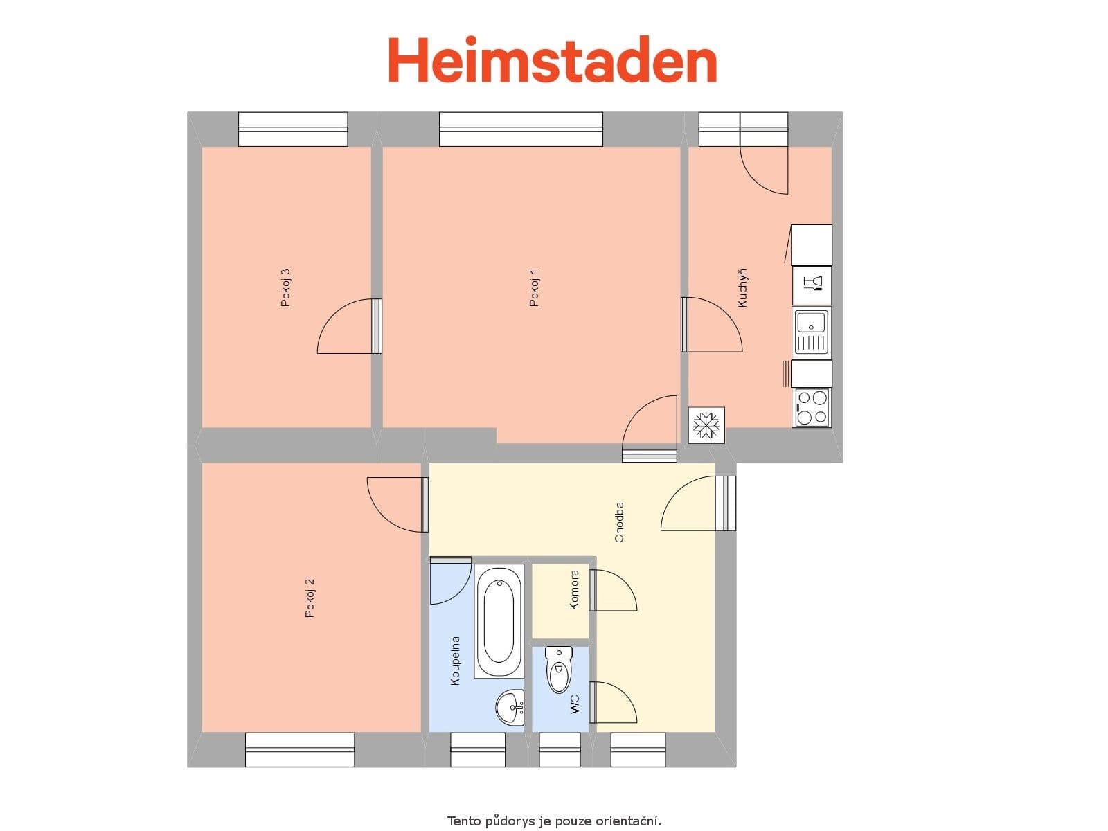 Prenájom bytu 3-izbový 69 m², Boženy Němcové, Havířov, Moravskoslezský kraj Prenájom bytu 3-izbový 69 m², Boženy Němcové, Havířov, Moravskoslezský kraj
