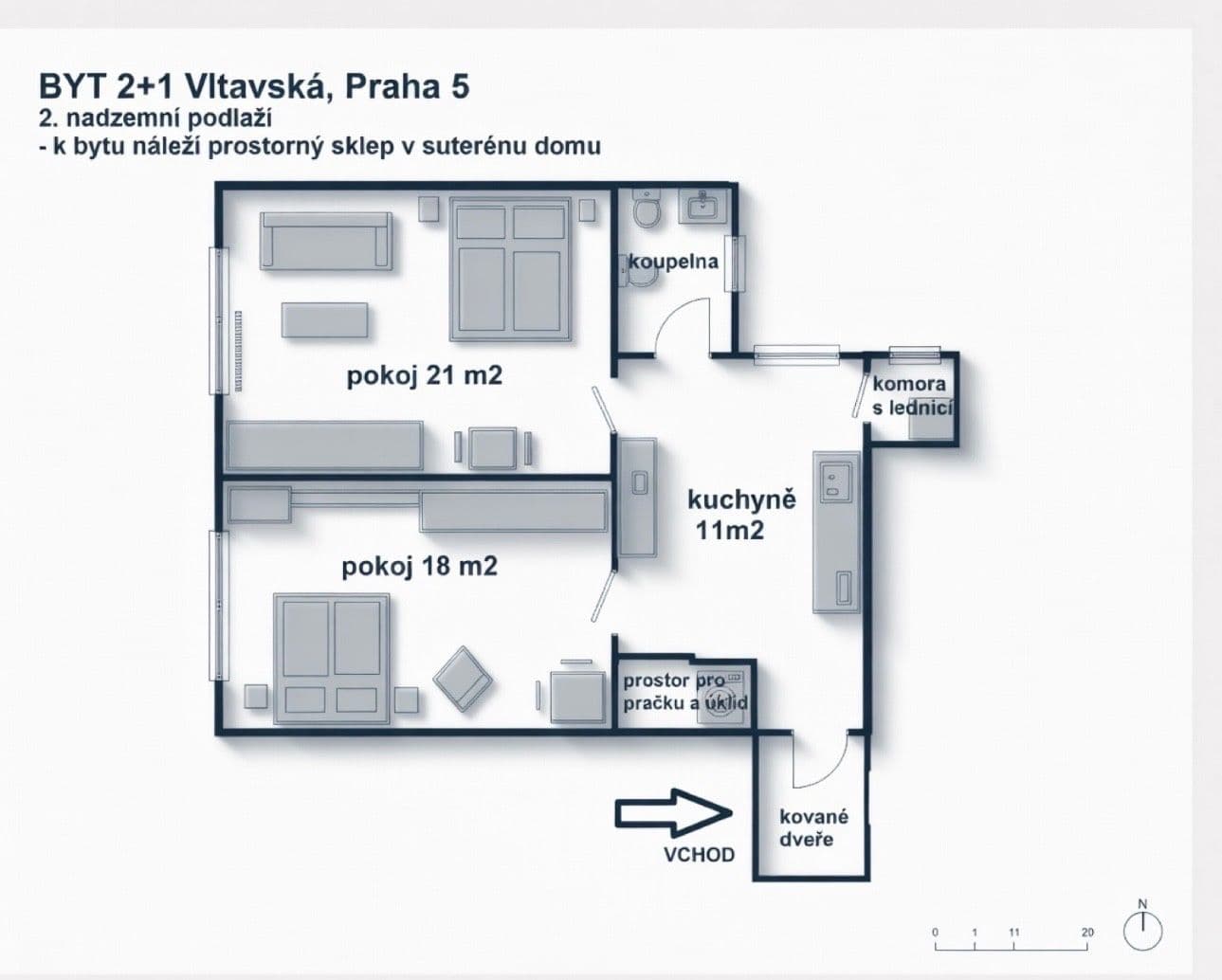 Predaj bytu 2-izbový 63 m², Vltavská, Praha, Praha Predaj bytu 2-izbový 63 m², Vltavská, Praha, Praha