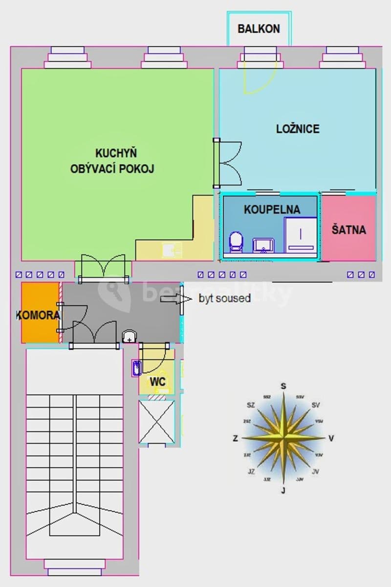 Prenájom bytu 2-izbový 56 m², Na Smetance, Praha, Praha Prenájom bytu 2-izbový 56 m², Na Smetance, Praha, Praha