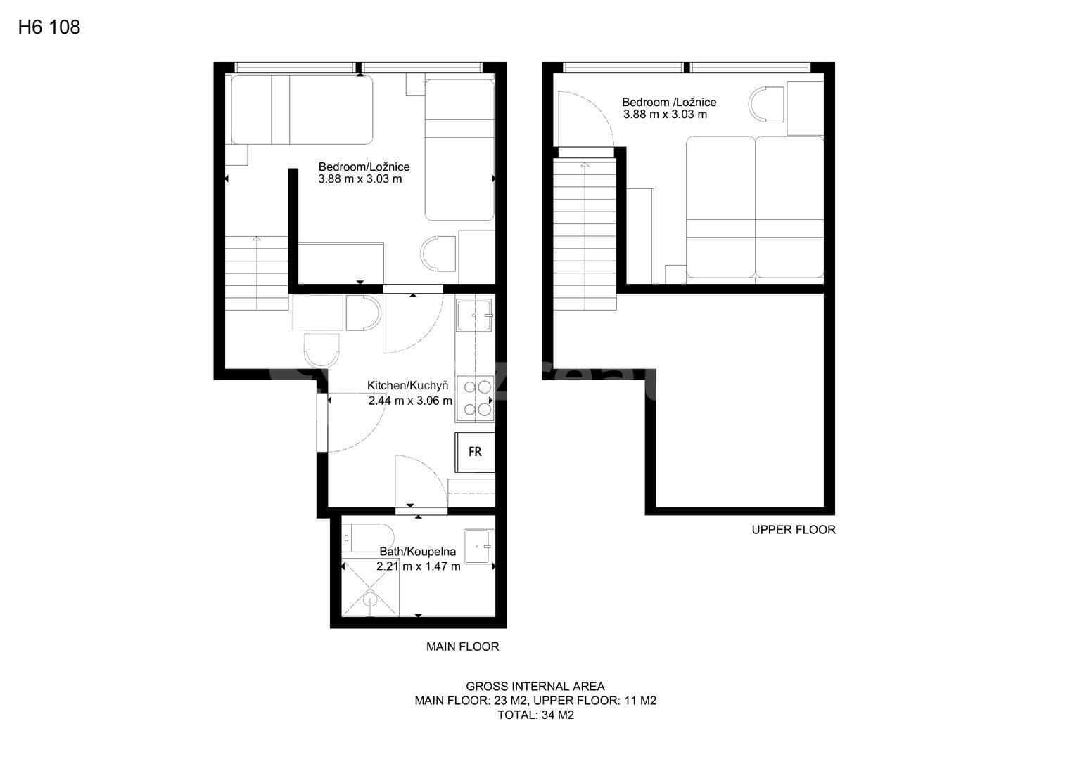 Prenájom bytu 2-izbový 30 m², Hybešova, Brno, Jihomoravský kraj Prenájom bytu 2-izbový 30 m², Hybešova, Brno, Jihomoravský kraj