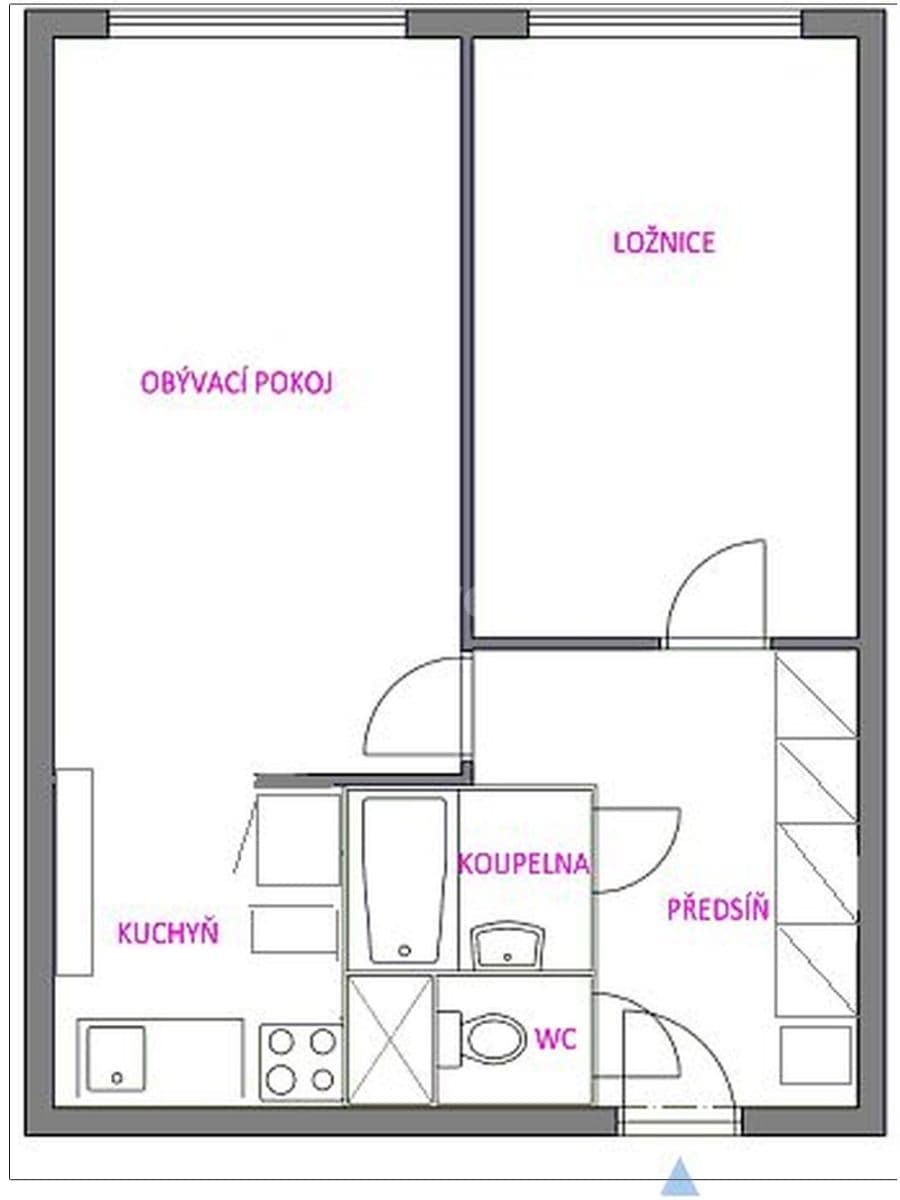Prenájom bytu 2-izbový 43 m², Jetřichovická, Praha, Praha Prenájom bytu 2-izbový 43 m², Jetřichovická, Praha, Praha