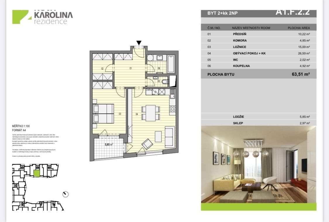 Prenájom bytu 2-izbový 63 m², Důlní, Ostrava, Moravskoslezský kraj Prenájom bytu 2-izbový 63 m², Důlní, Ostrava, Moravskoslezský kraj