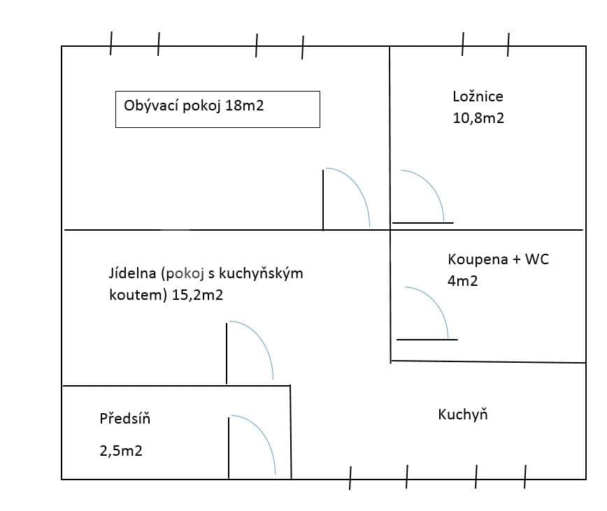 Prenájom bytu 3-izbový 54 m², bratří Mrštíků, Brno, Jihomoravský kraj Prenájom bytu 3-izbový 54 m², bratří Mrštíků, Brno, Jihomoravský kraj
