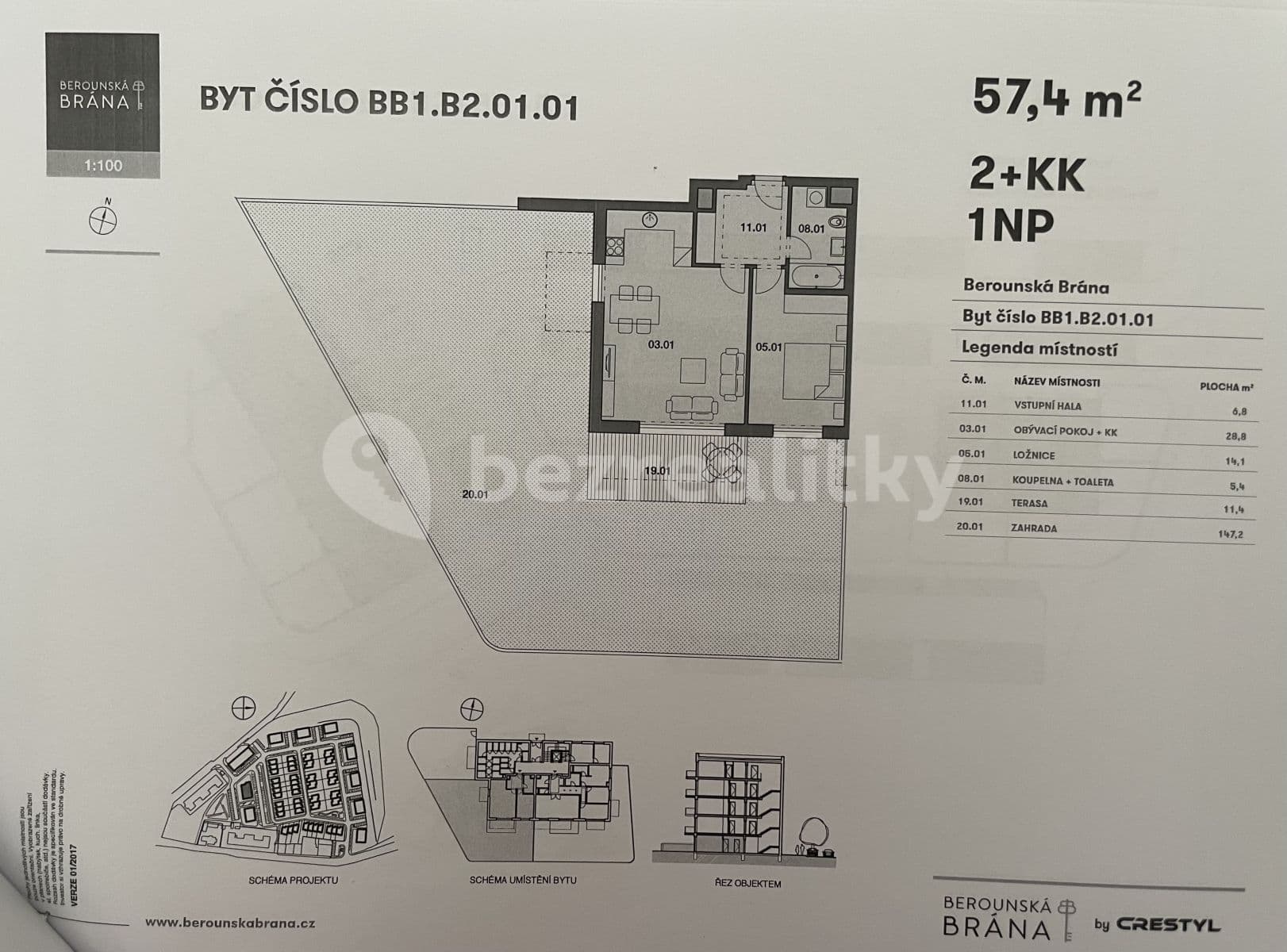 Prenájom bytu 2-izbový 57 m², Cihlářská, Beroun, Středočeský kraj Prenájom bytu 2-izbový 57 m², Cihlářská, Beroun, Středočeský kraj
