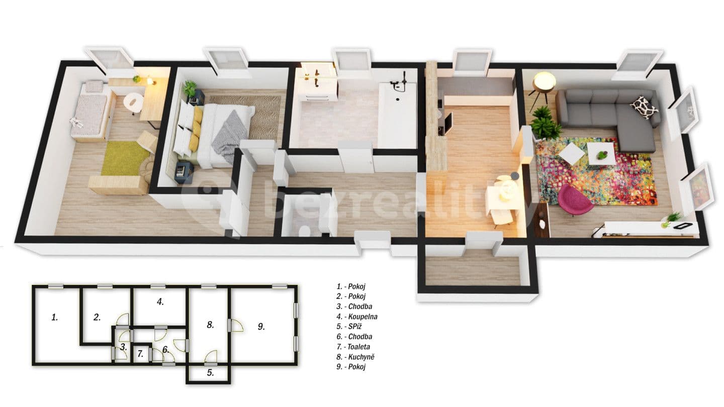 Predaj bytu 3-izbový 104 m², Masarykova, Moravský Beroun, Olomoucký kraj