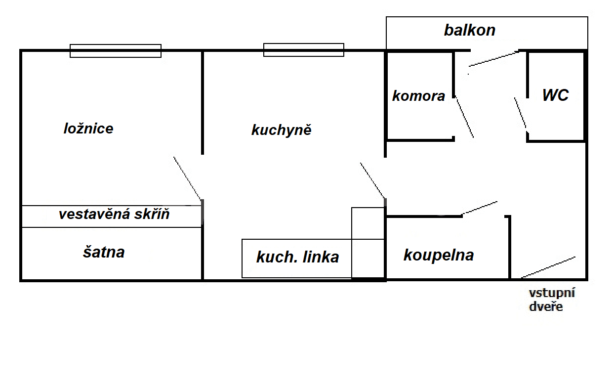 Prenájom bytu 2-izbový 50 m², Žerotínova, Praha, Praha Prenájom bytu 2-izbový 50 m², Žerotínova, Praha, Praha