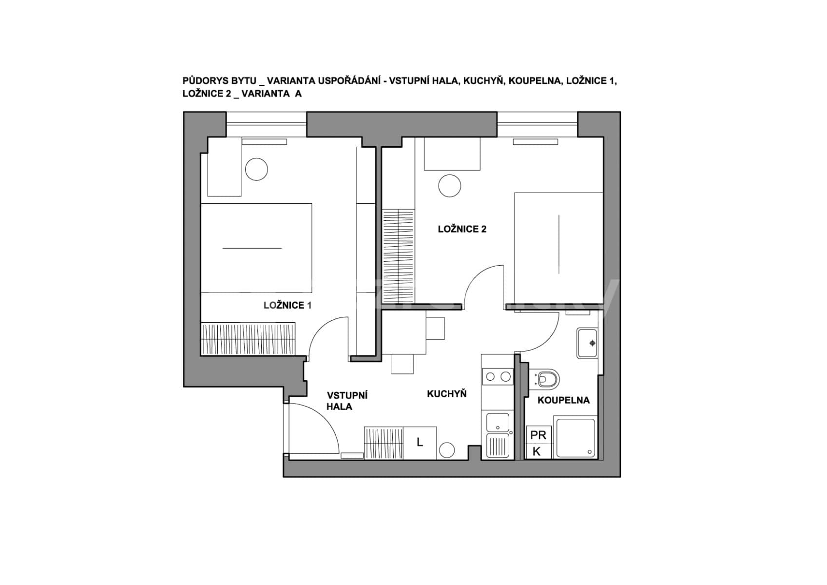 Prenájom bytu 2-izbový 38 m², Koněvova, Praha, Praha Prenájom bytu 2-izbový 38 m², Koněvova, Praha, Praha