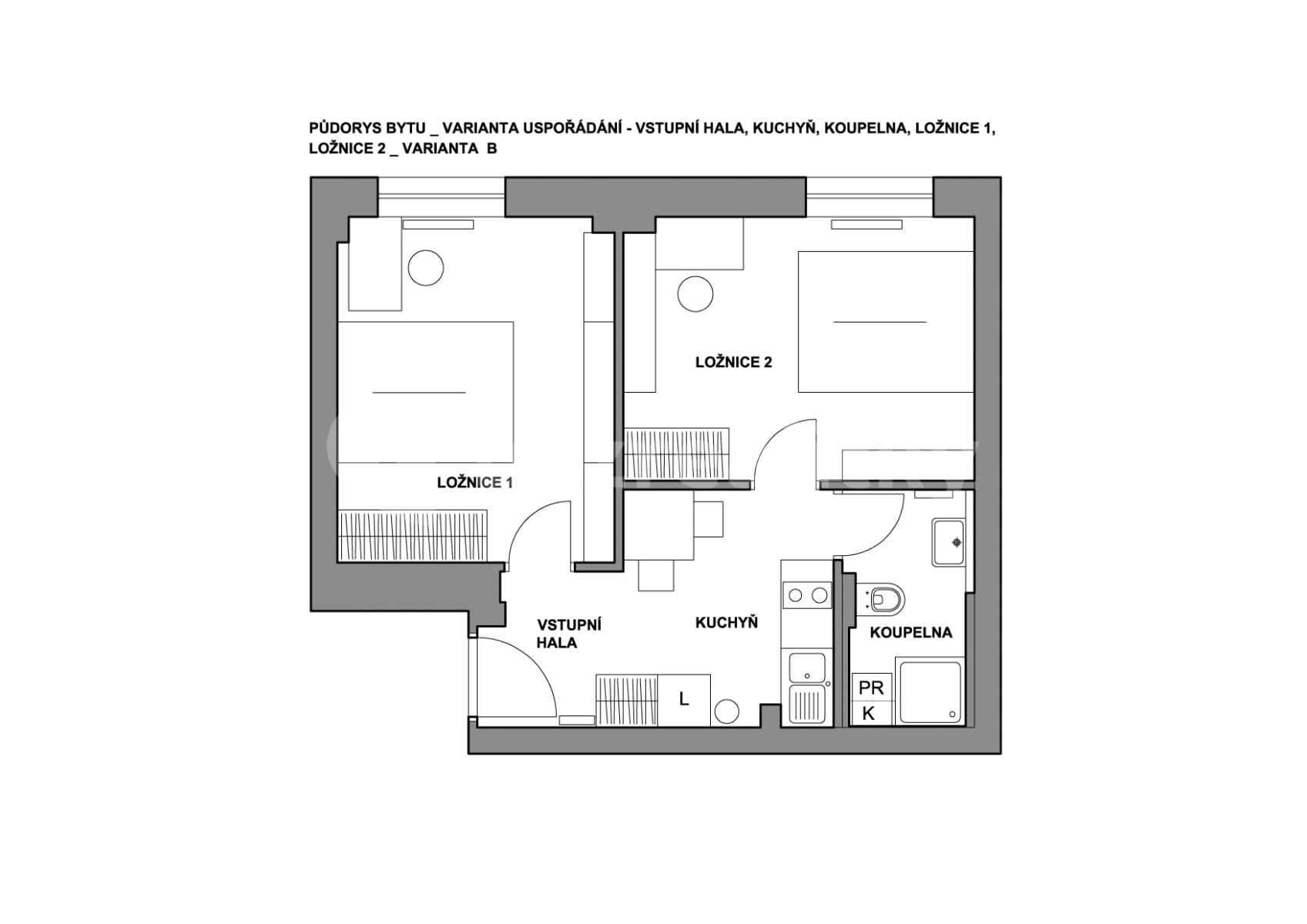Prenájom bytu 2-izbový 38 m², Koněvova, Praha, Praha Prenájom bytu 2-izbový 38 m², Koněvova, Praha, Praha