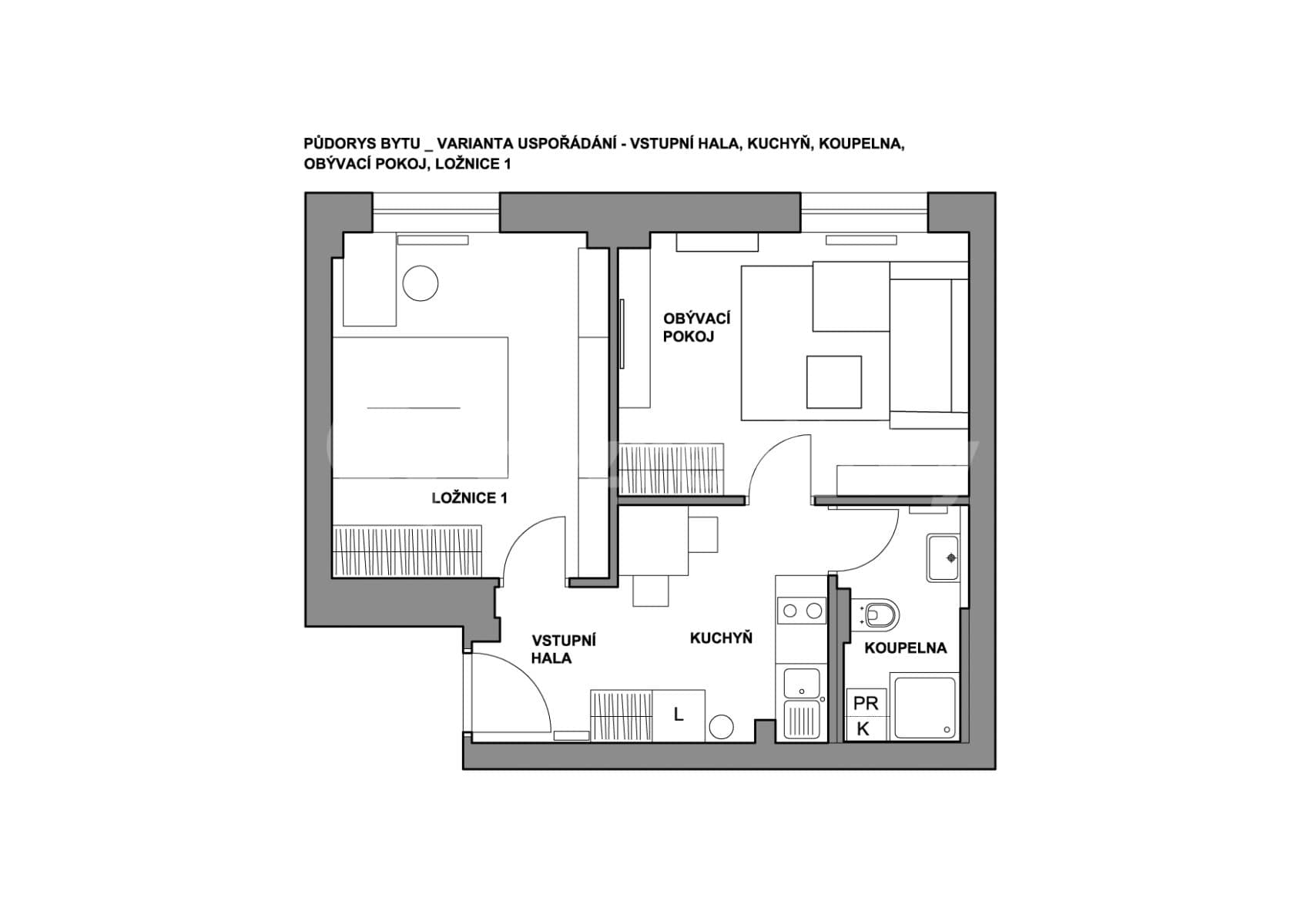 Prenájom bytu 2-izbový 38 m², Koněvova, Praha, Praha Prenájom bytu 2-izbový 38 m², Koněvova, Praha, Praha