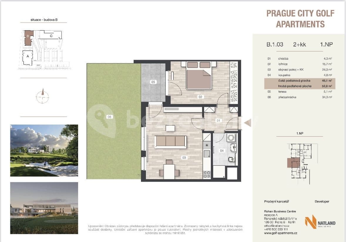 Prenájom bytu 2-izbový 95 m², Oddechová, Praha, Praha Prenájom bytu 2-izbový 95 m², Oddechová, Praha, Praha