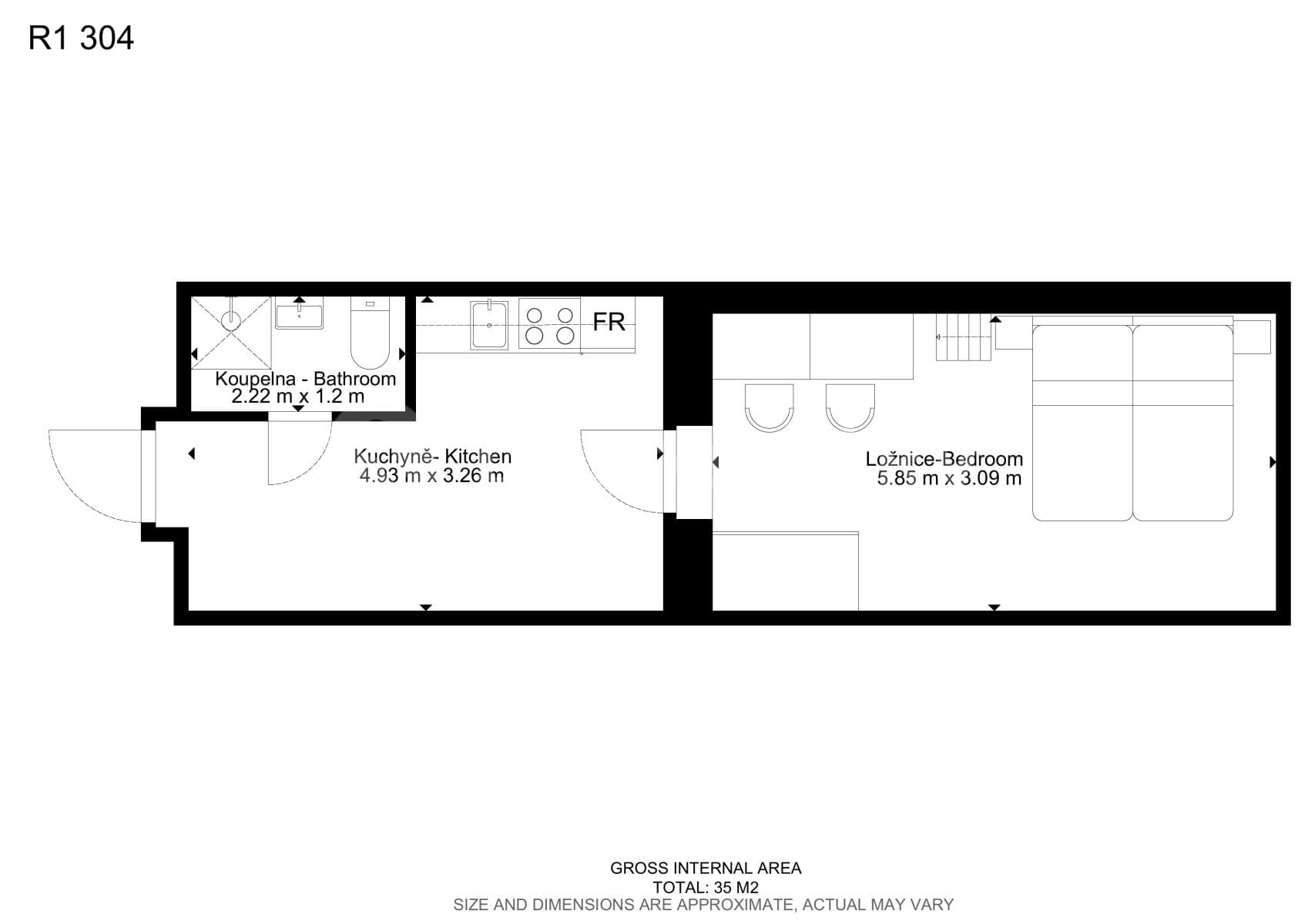 Prenájom bytu 1-izbový 32 m², Václavská, Brno, Jihomoravský kraj Prenájom bytu 1-izbový 32 m², Václavská, Brno, Jihomoravský kraj