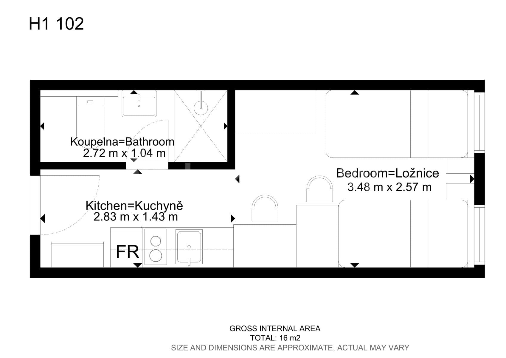 Prenájom bytu 1-izbový 17 m², Hybešova, Brno, Jihomoravský kraj Prenájom bytu 1-izbový 17 m², Hybešova, Brno, Jihomoravský kraj