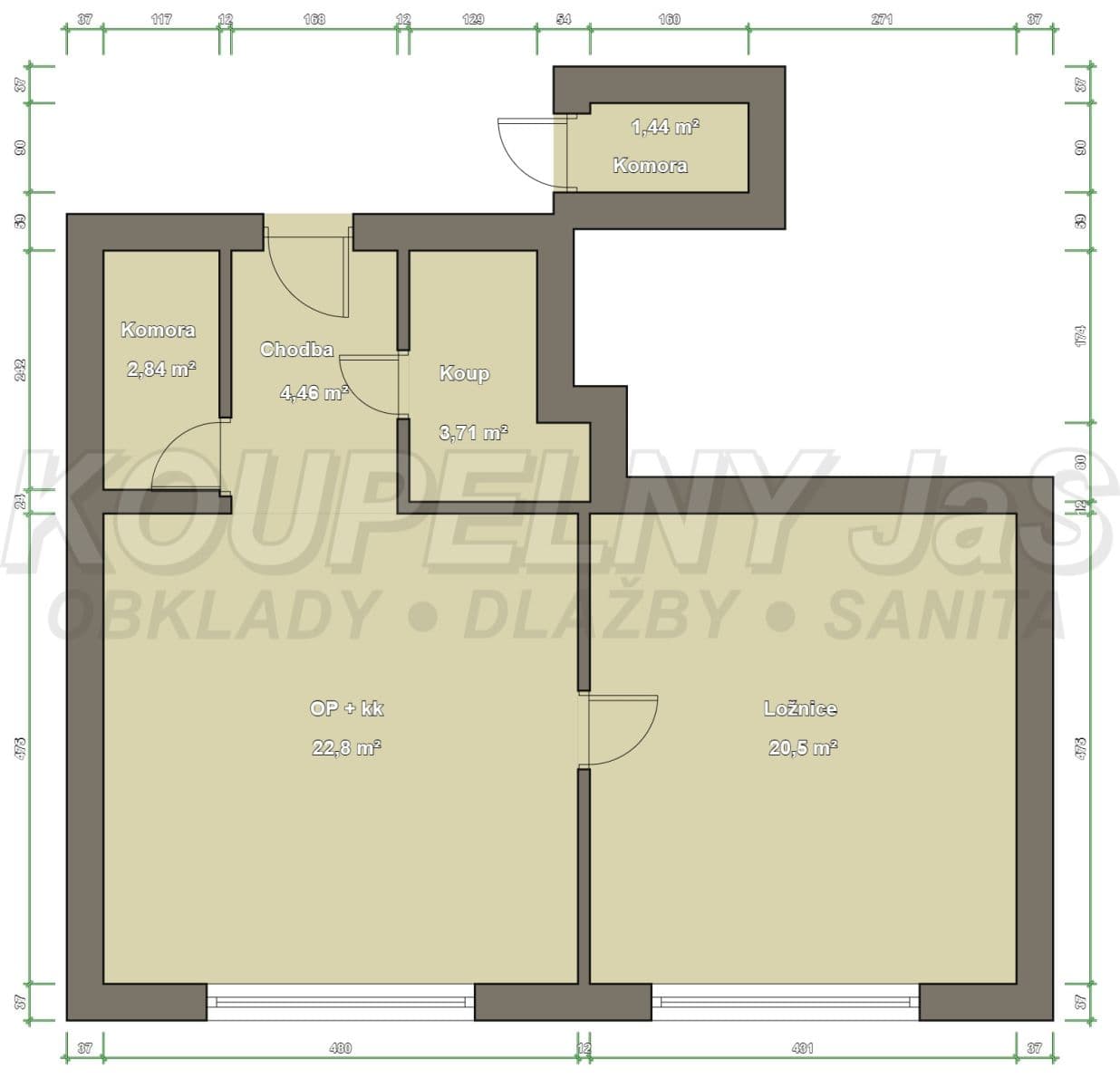Prenájom bytu 2-izbový 56 m², Přemyslovská, Praha, Praha Prenájom bytu 2-izbový 56 m², Přemyslovská, Praha, Praha