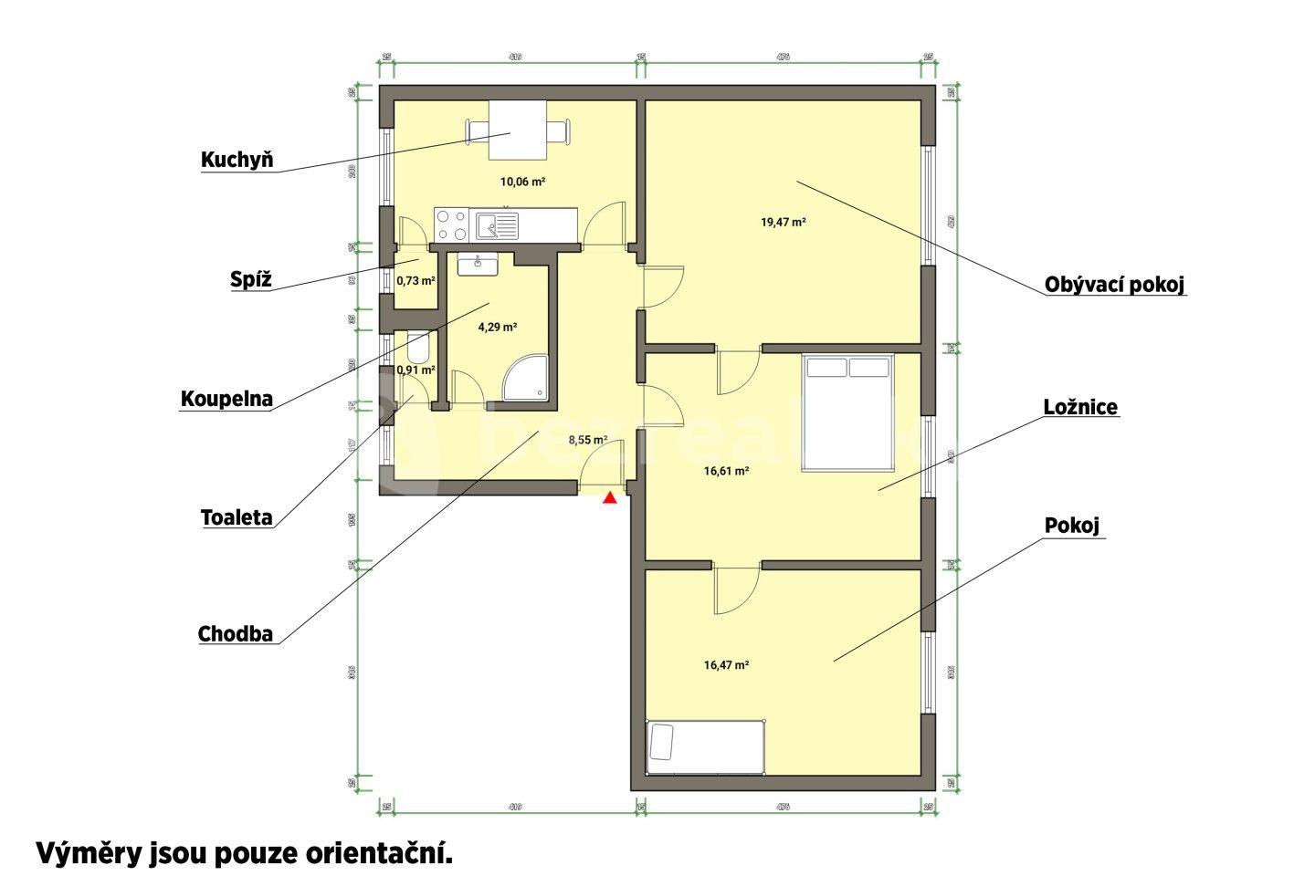 Predaj bytu 3-izbový 76 m², Mládežnická, Mariánské Lázně, Karlovarský kraj