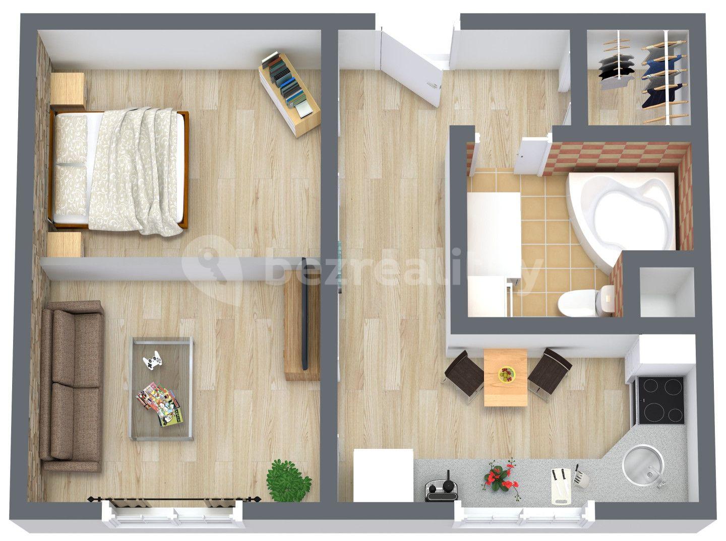 Predaj bytu 1-izbový 42 m², Holešická, Chomutov, Ústecký kraj