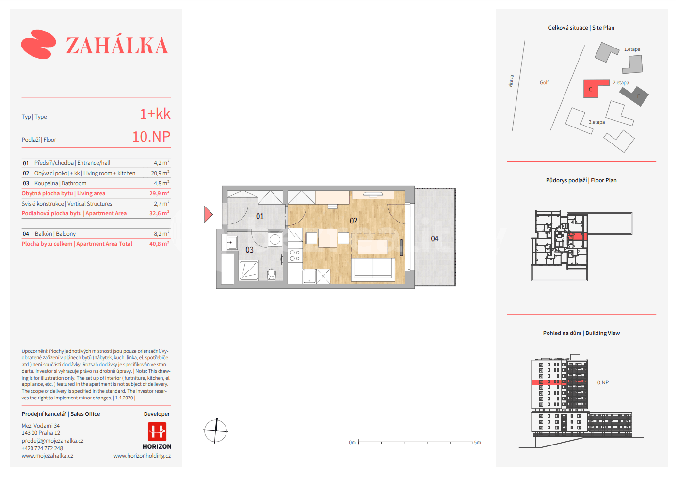 Prenájom bytu 1-izbový 32 m², Mezi Vodami, Praha, Praha Prenájom bytu 1-izbový 32 m², Mezi Vodami, Praha, Praha
