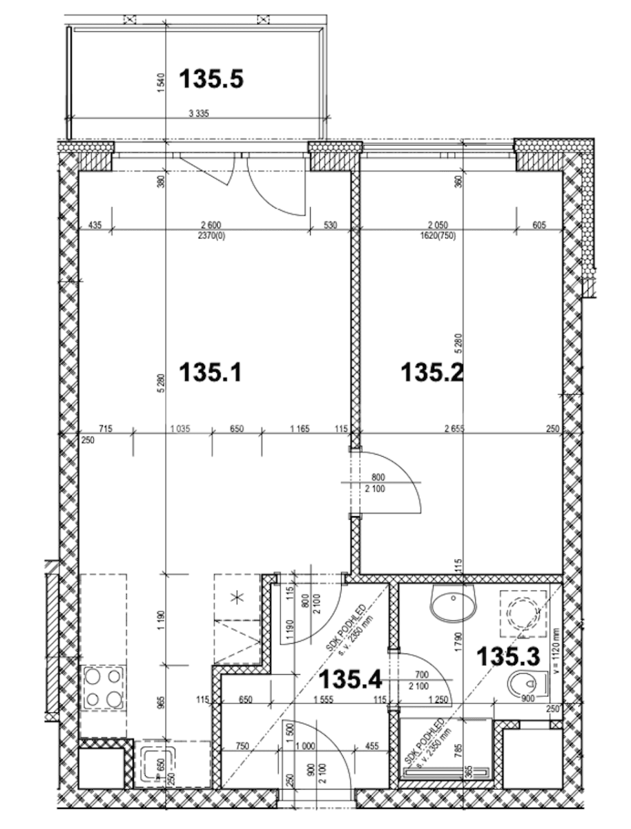 Prenájom bytu 2-izbový 57 m², U Radosti, Praha, Praha Prenájom bytu 2-izbový 57 m², U Radosti, Praha, Praha