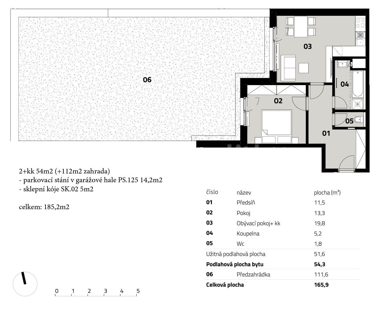 Predaj bytu 2-izbový 54 m², Mezi Vodami, Praha, Praha