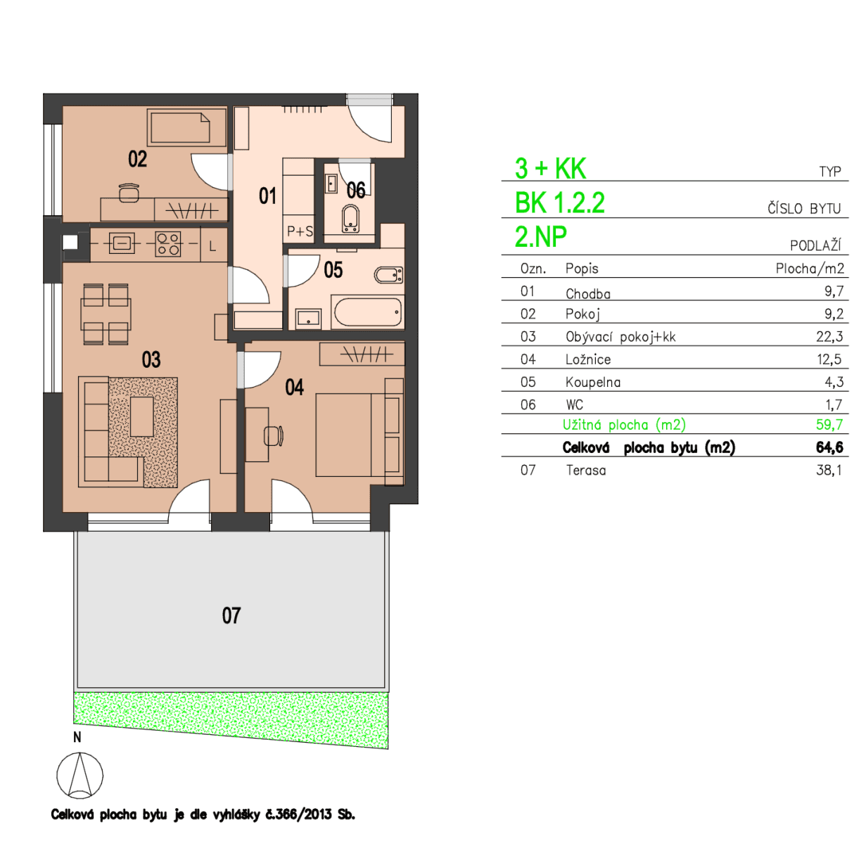Prenájom bytu 3-izbový 65 m², U Plynárny, Praha, Praha Prenájom bytu 3-izbový 65 m², U Plynárny, Praha, Praha