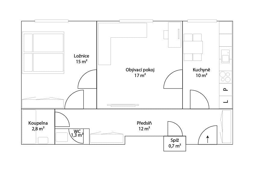 Prenájom bytu 2-izbový 61 m², Merhautova, Brno, Jihomoravský kraj Prenájom bytu 2-izbový 61 m², Merhautova, Brno, Jihomoravský kraj