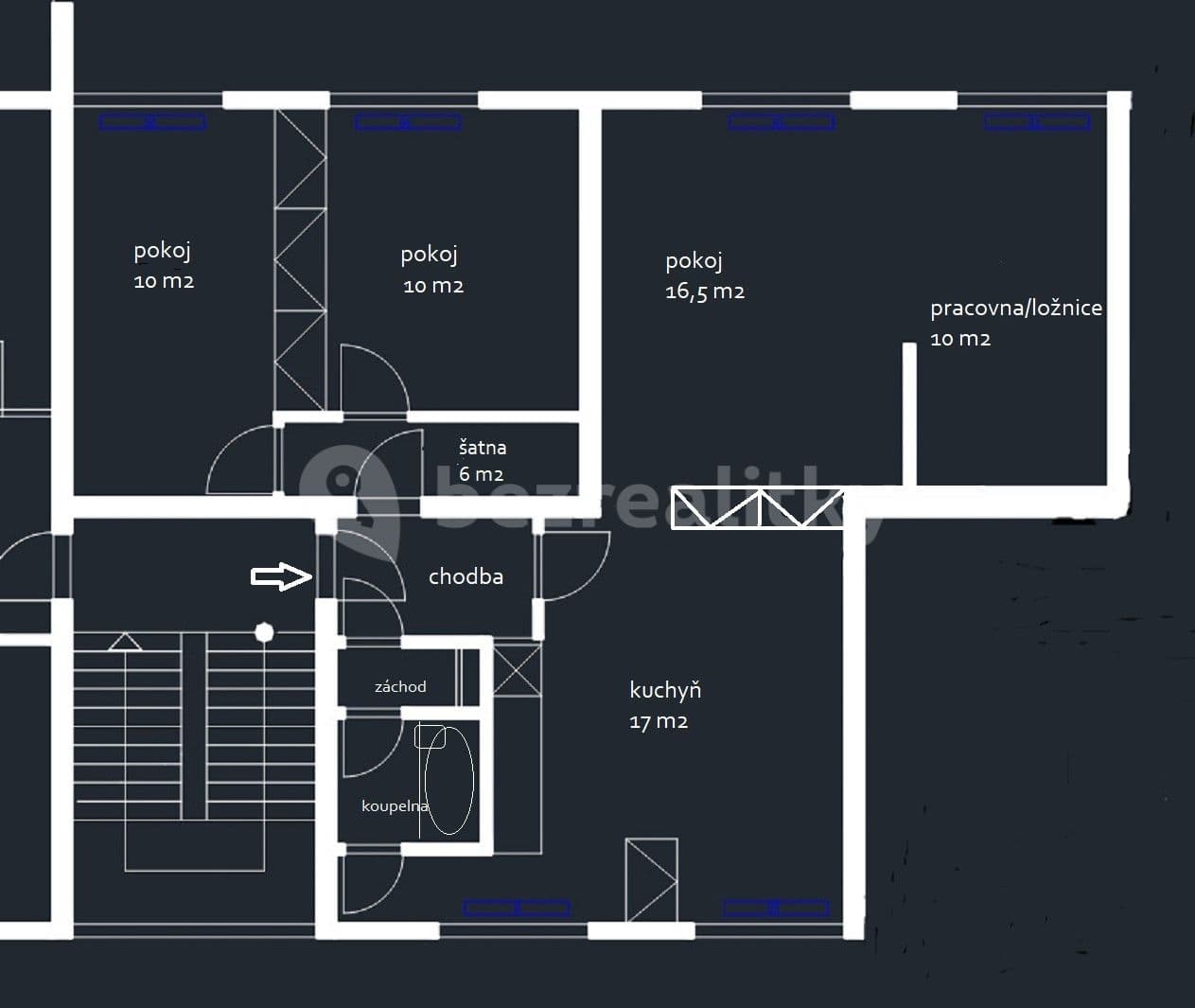 Prenájom bytu 4-izbový 85 m², Molákova, Praha, Praha Prenájom bytu 4-izbový 85 m², Molákova, Praha, Praha