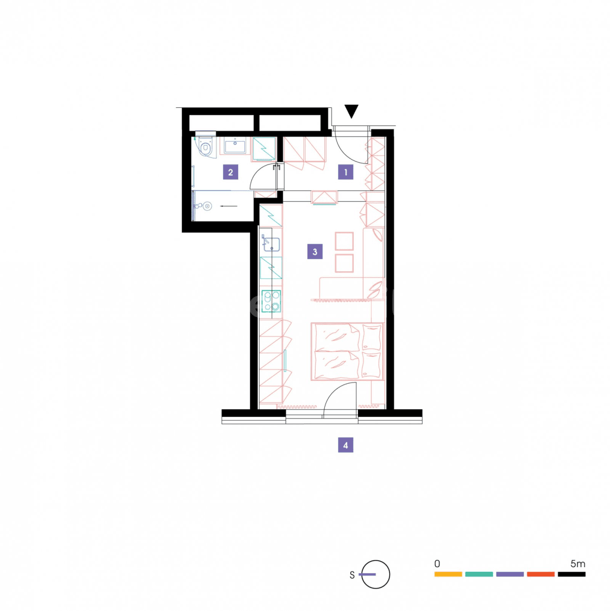 Prenájom bytu 1-izbový 31 m², Mukařovského, Praha, Praha Prenájom bytu 1-izbový 31 m², Mukařovského, Praha, Praha