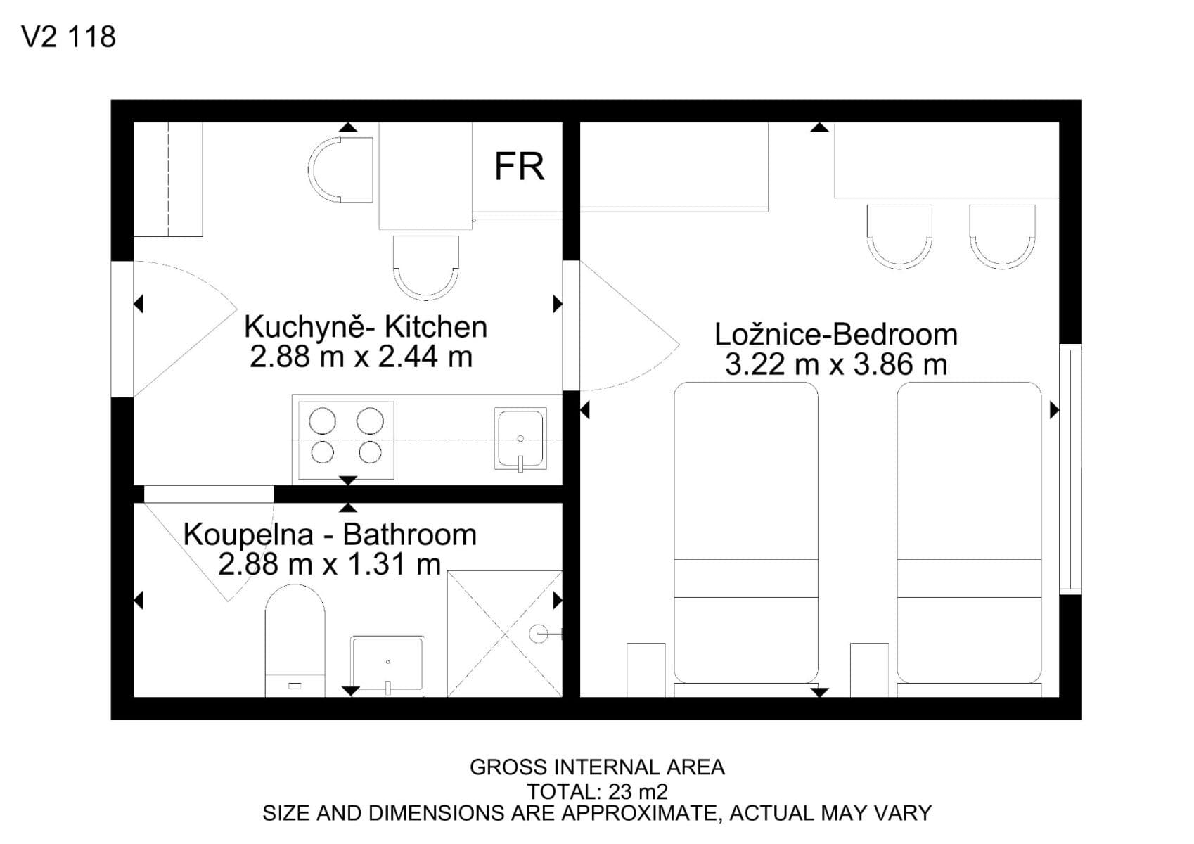 Prenájom bytu 1-izbový 24 m², Václavská, Brno, Jihomoravský kraj Prenájom bytu 1-izbový 24 m², Václavská, Brno, Jihomoravský kraj