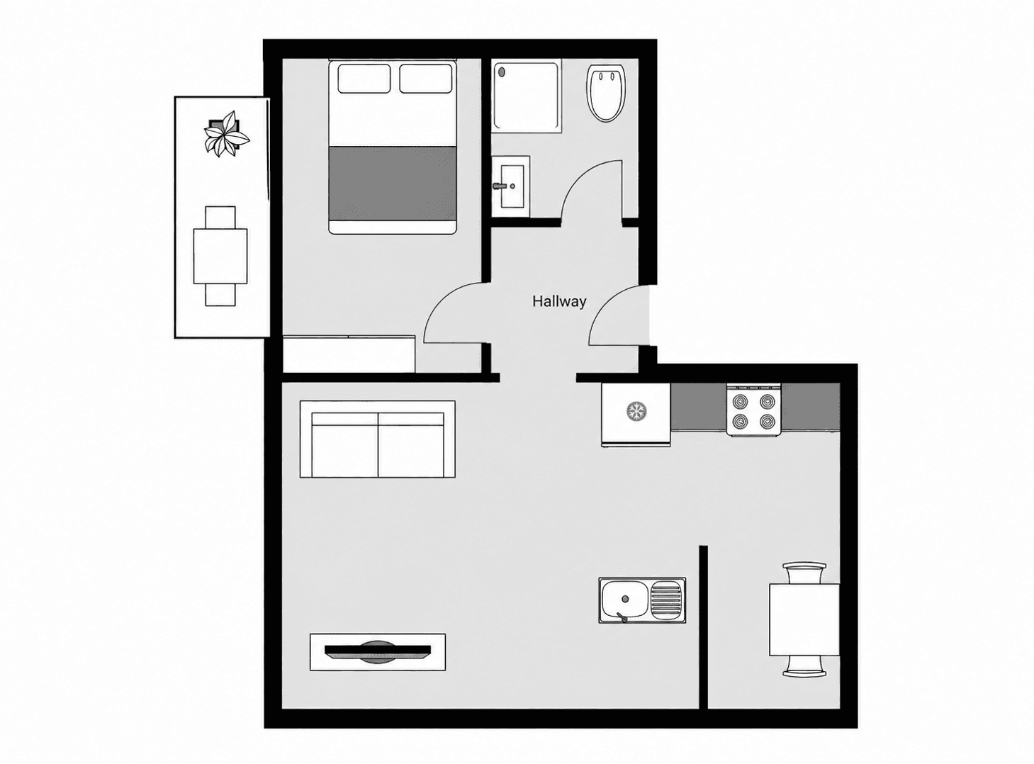 Prenájom bytu 2-izbový 44 m², Jabloňová, Praha, Praha Prenájom bytu 2-izbový 44 m², Jabloňová, Praha, Praha