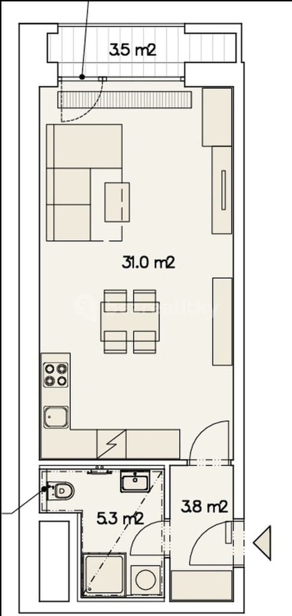 Prenájom bytu 1-izbový 41 m², U Červeného mlýna, Brno, Jihomoravský kraj Prenájom bytu 1-izbový 41 m², U Červeného mlýna, Brno, Jihomoravský kraj