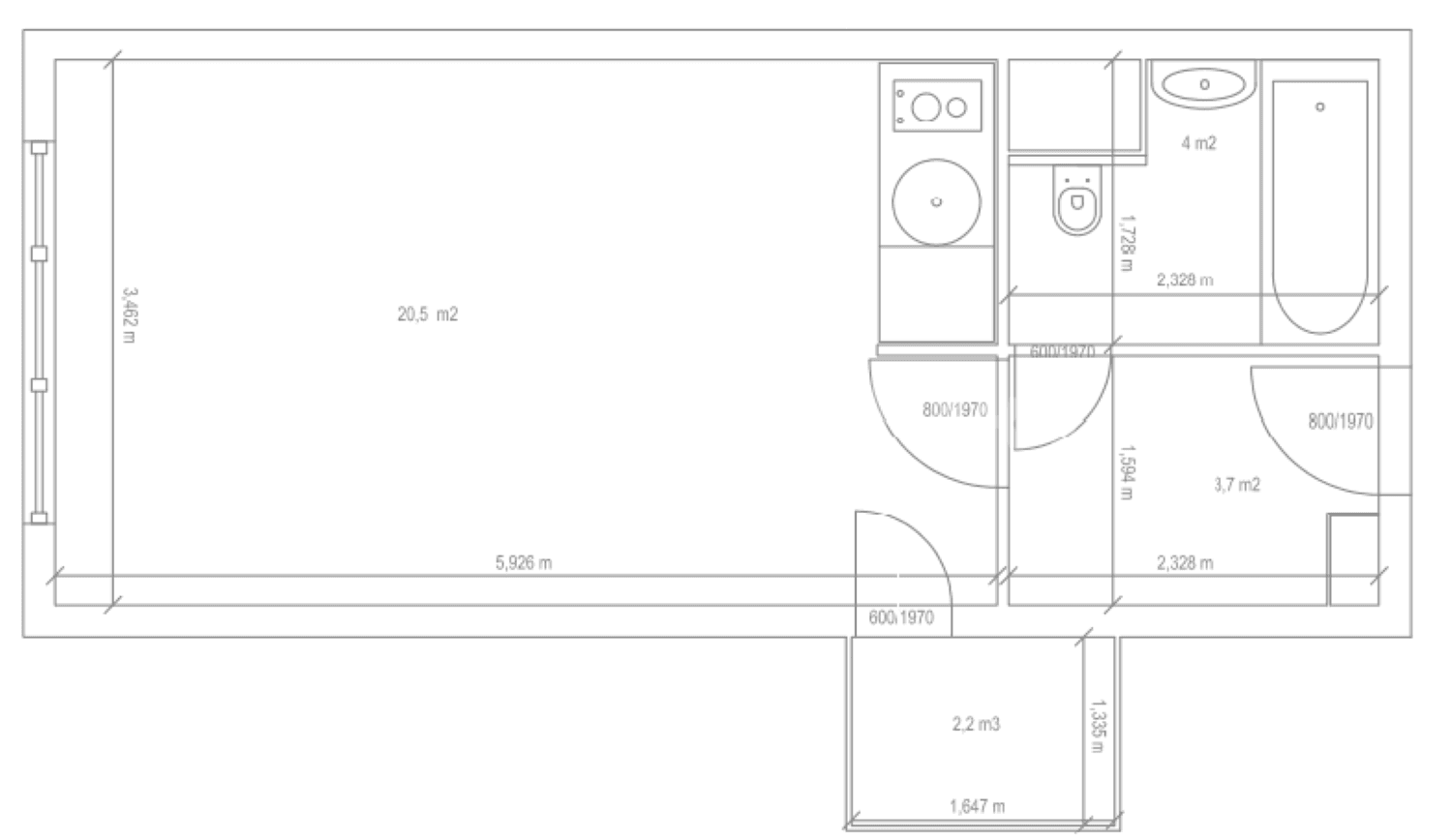Prenájom bytu 1-izbový 30 m², Vitošská, Praha, Praha Prenájom bytu 1-izbový 30 m², Vitošská, Praha, Praha