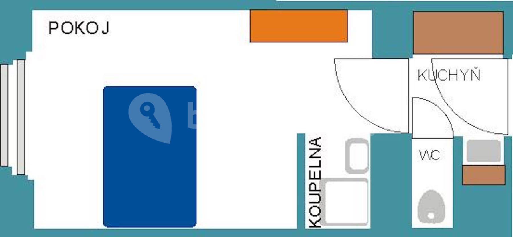 Prenájom bytu 1-izbový 24 m², Magistrů, Praha, Praha Prenájom bytu 1-izbový 24 m², Magistrů, Praha, Praha