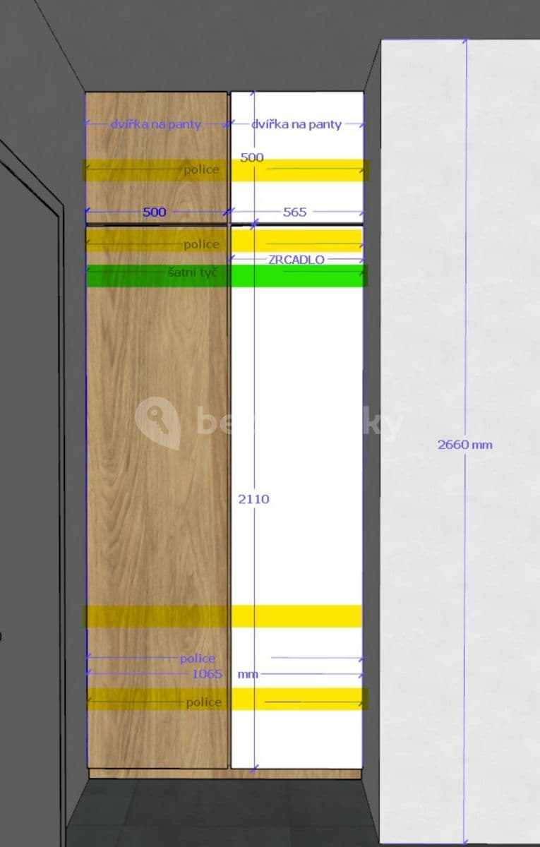 Prenájom bytu 1-izbový 32 m², Azzoniho, Praha, Praha Prenájom bytu 1-izbový 32 m², Azzoniho, Praha, Praha