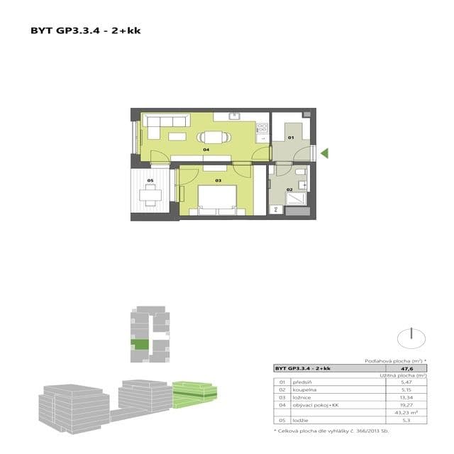 Prenájom bytu 2-izbový 48 m², Na Palouku, Praha, Praha Prenájom bytu 2-izbový 48 m², Na Palouku, Praha, Praha