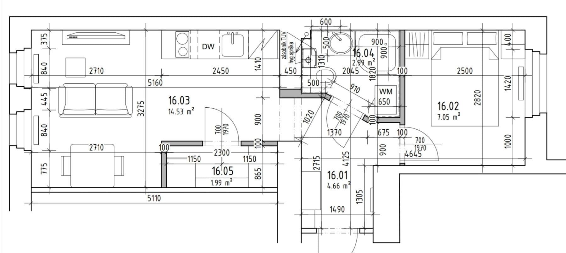 Prenájom bytu 2-izbový 33 m², Turnovská, Praha, Praha Prenájom bytu 2-izbový 33 m², Turnovská, Praha, Praha
