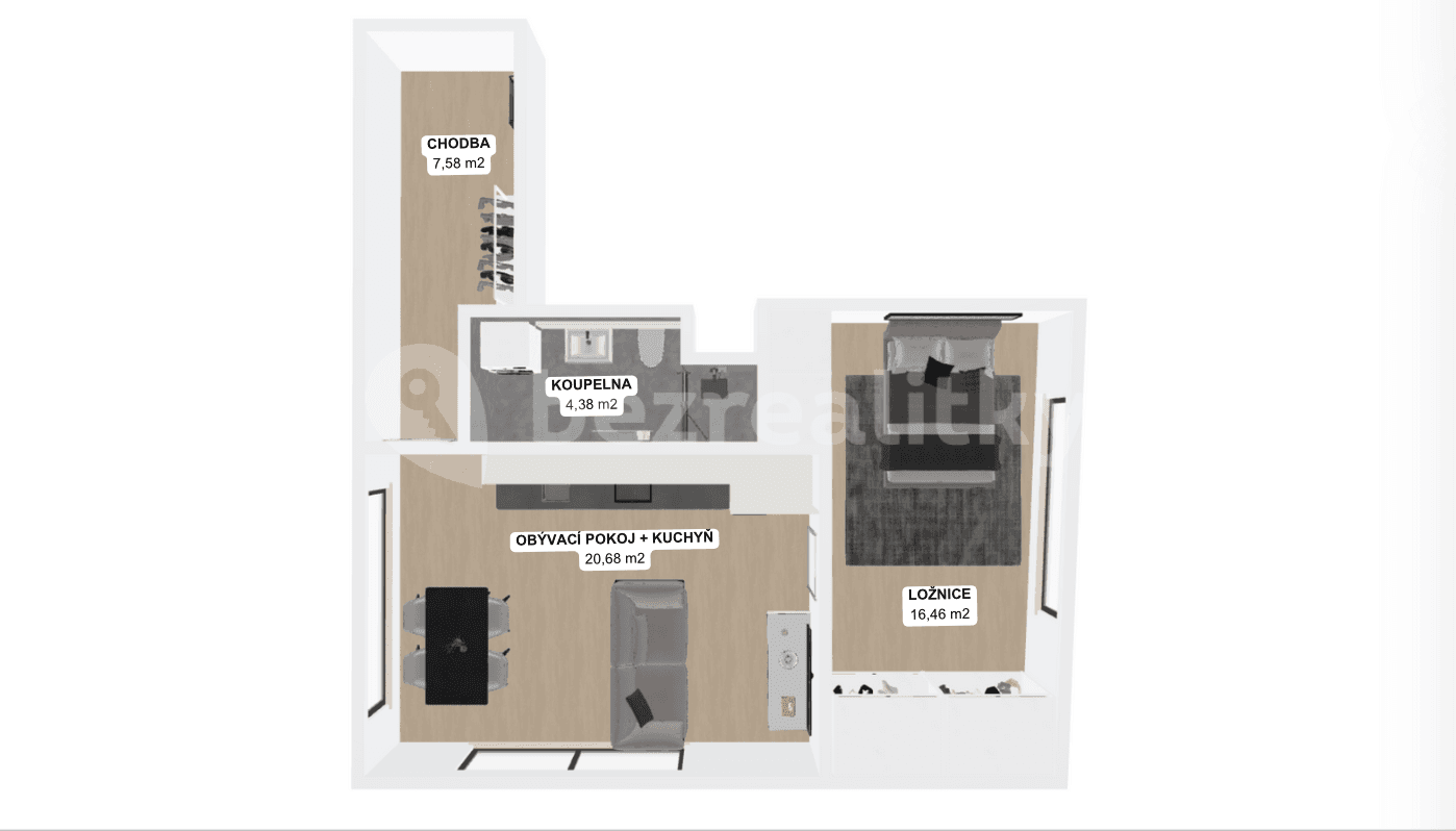 Prenájom bytu 2-izbový 52 m², Východní, Pardubice, Pardubický kraj Prenájom bytu 2-izbový 52 m², Východní, Pardubice, Pardubický kraj