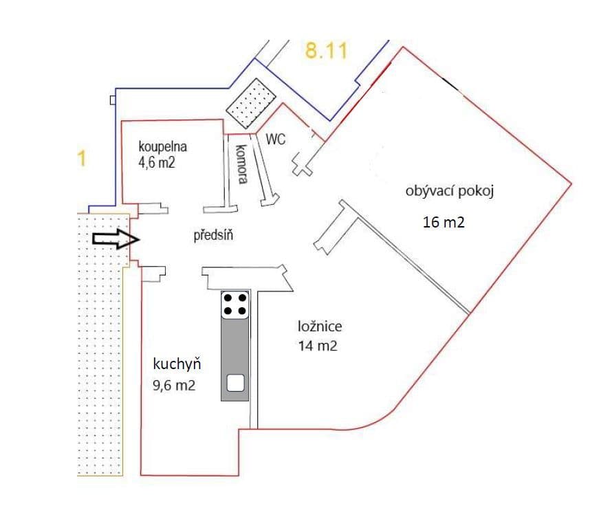 Prenájom bytu 2-izbový 55 m², Světická, Praha, Praha Prenájom bytu 2-izbový 55 m², Světická, Praha, Praha