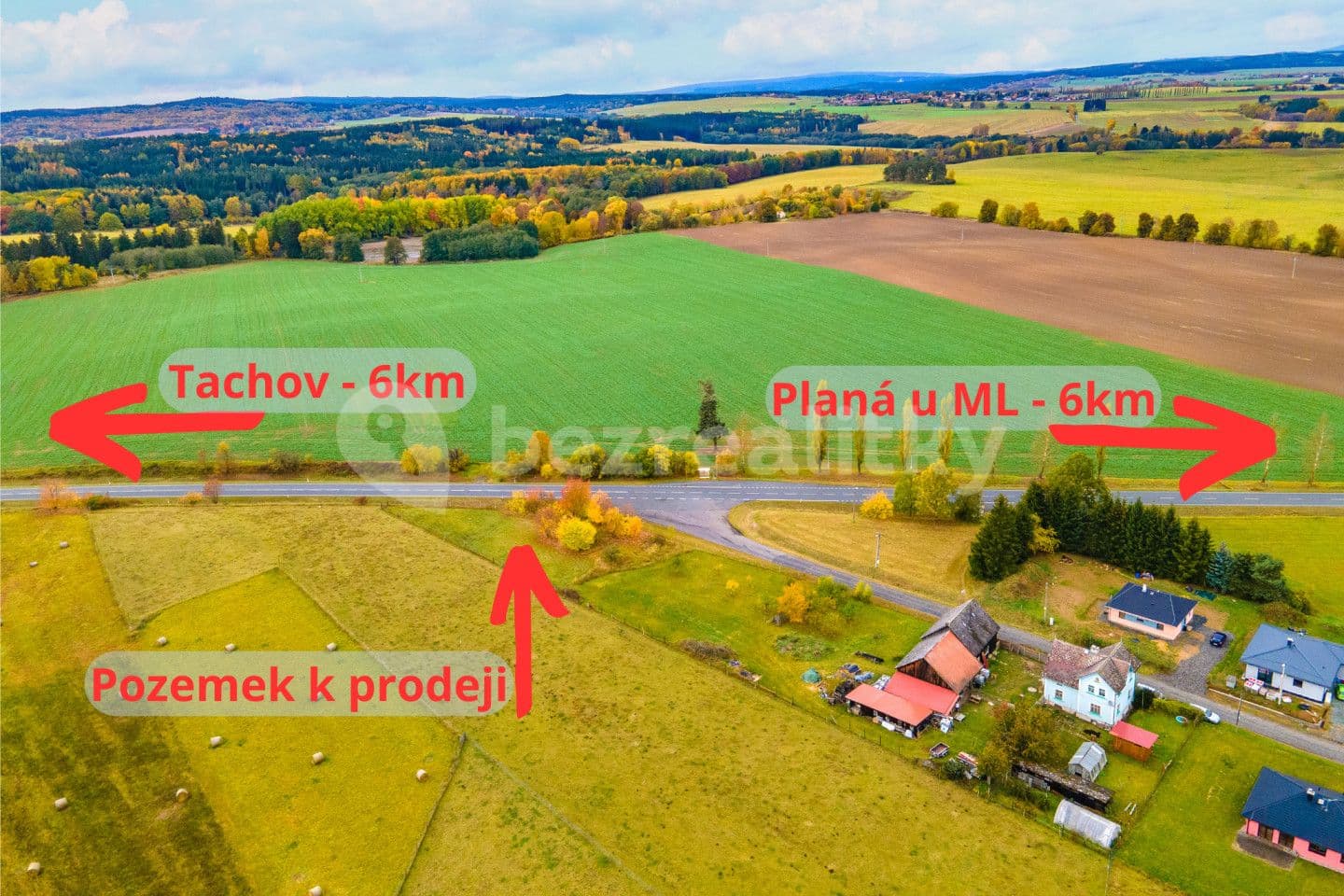 Predaj pozemku 2.000 m², Chodský Újezd, Plzeňský kraj