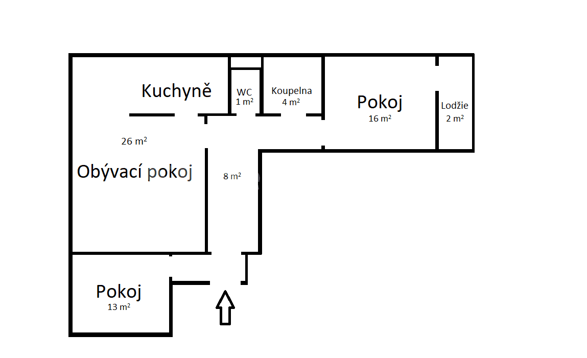 Prenájom bytu 3-izbový 68 m², Prosluněná, Praha, Praha Prenájom bytu 3-izbový 68 m², Prosluněná, Praha, Praha