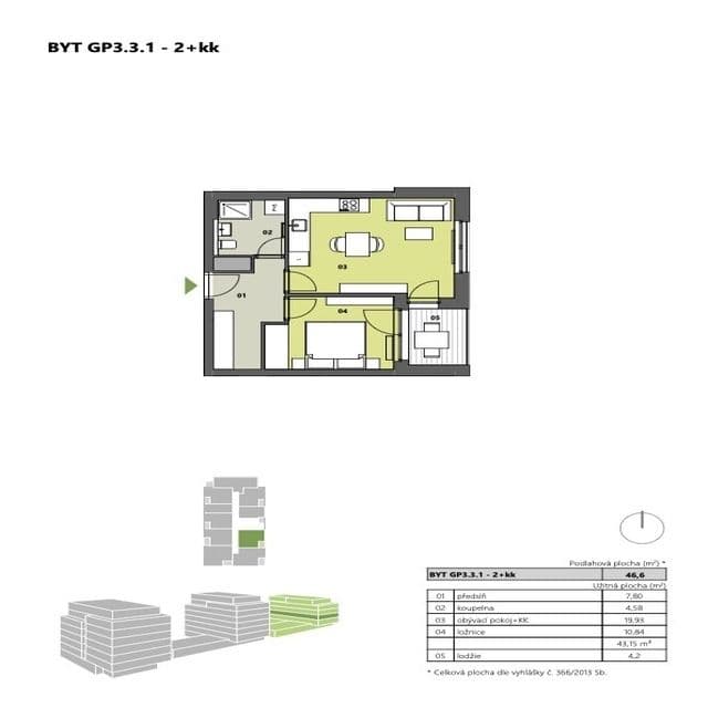 Prenájom bytu 2-izbový 47 m², Na Palouku, Praha, Praha Prenájom bytu 2-izbový 47 m², Na Palouku, Praha, Praha