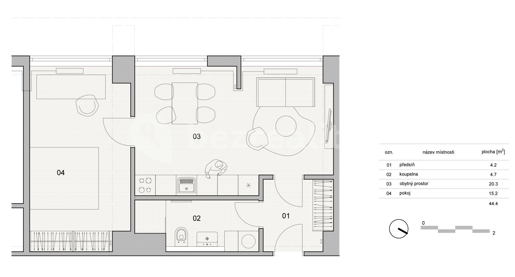 Predaj bytu 2-izbový 45 m², náměstí Sítná, Kladno, Středočeský kraj