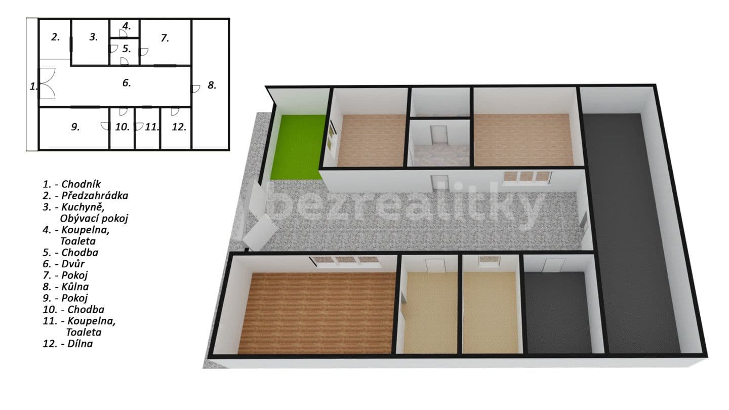 Predaj domu 100 m², pozemek 220 m², Bříza, Ústecký kraj