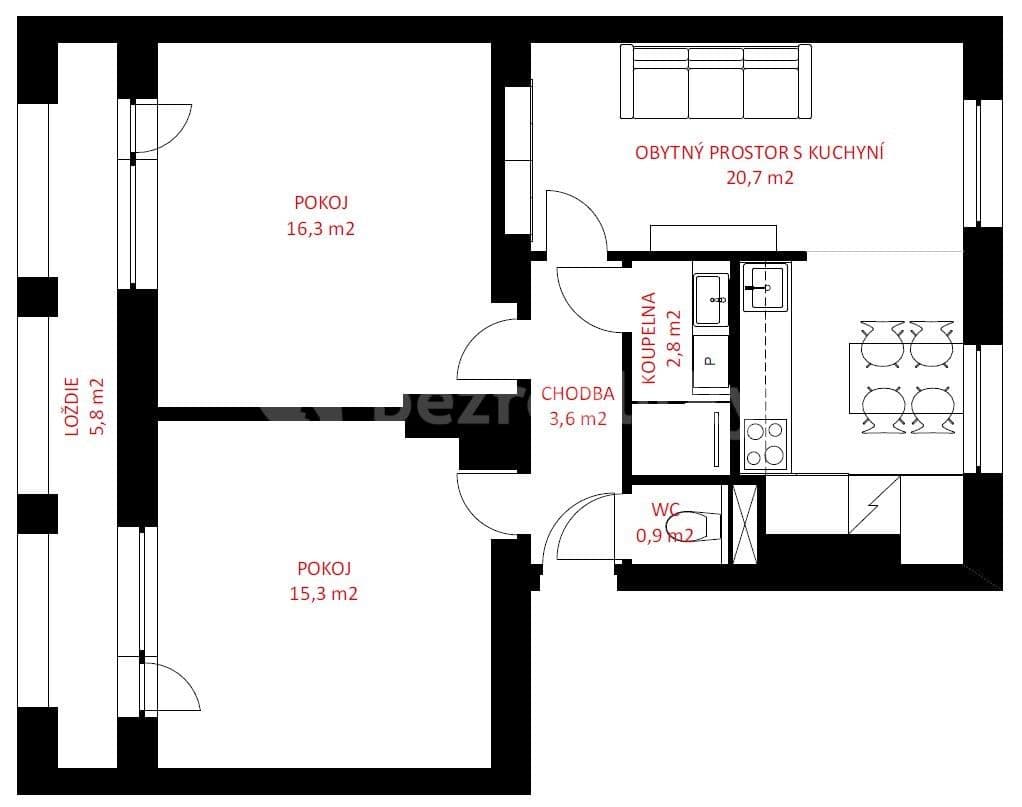 Prenájom bytu 3-izbový 68 m², Tyršova, Brno, Jihomoravský kraj Prenájom bytu 3-izbový 68 m², Tyršova, Brno, Jihomoravský kraj