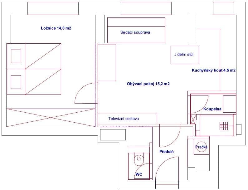 Prenájom bytu 2-izbový 44 m², U Krčské vodárny, Praha, Praha Prenájom bytu 2-izbový 44 m², U Krčské vodárny, Praha, Praha